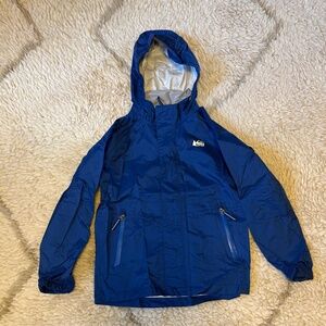 REI Co-op Rainier Rain Jacket - Kids' Medium REI Blue